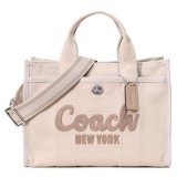 画像: 【COACH】コーチ バッグ キャンバス カーゴ トート 刺繡 ロゴ 2WAY クロスボディ ショルダー ハンドバッグ キャンバストート ダークナチュラル（日本未発売）