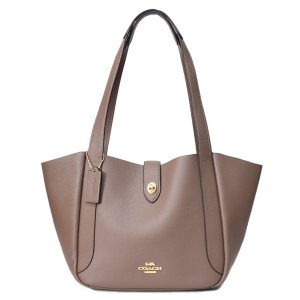 画像: 【COACH】コーチ バッグ レザー ターンロック ハドリー ロゴ トートバッグ ダークストーン〔日本未発売〕