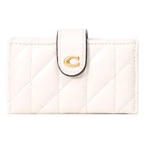 画像: 【COACH】コーチ カードケース レザー キルティング エッセンシャル ロゴ アコーディオン カードホルダー カードケース 定期入れ 名刺入れ チャーク（日本未発売）