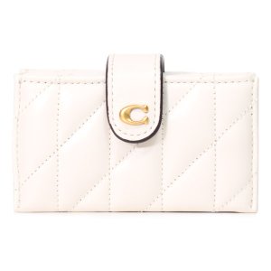 画像: 【COACH】コーチ カードケース レザー キルティング エッセンシャル ロゴ アコーディオン カードホルダー カードケース 定期入れ 名刺入れ チャーク（日本未発売）
