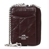 画像: 【COACH】コーチ コインケース キルティング レザー チェーン ジップ カードケース カードポーチ 定期入れ 名刺入れ 小銭入れ メイプル（日本未発売）