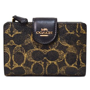 COACH】コーチ コーティングキャンバス ぺブルレザー シグネチャー