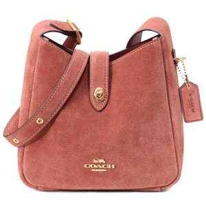 画像: 【COACH】コーチ バッグ スエード レザー ハドリー ミニ ターンロック ロゴ 斜めがけ クロスボディー ショルダーバッグ クレイ（日本未発売）