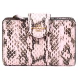 画像: 【COACH】コーチ 財布 パイソン スネークレザー  エンボスドアニマル ロゴ ミディアム コーナー ジップ ウォレット 二つ折り財布 ピンク（日本未発売）