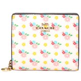 画像: 【COACH】コーチ 財布 二つ折り 花柄 レザー フローラル スナップ ミニ コンパクト ウォレット 財布 チャークマルチ（日本未発売）