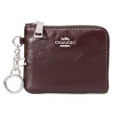 画像: 【COACH】コーチ 財布 シャイニー スムースレザー ロゴ キーリング チャーム付き スモール コーナー ジップ ウォレット 財布 メイプル〔日本未発売〕