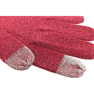 画像: 【COACH】コーチ シグネチャー ニット グローブ タッチパネル対応 手袋 ピンクスカーレット（日本未発売）