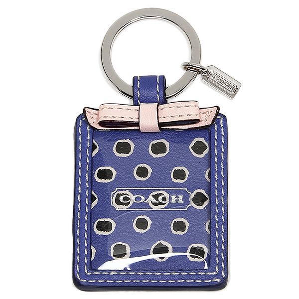 画像: 【COACH】コーチ レザー フローラル ピクチャー フレーム キーリング キーホルダー キーフォブ（日本未発売）