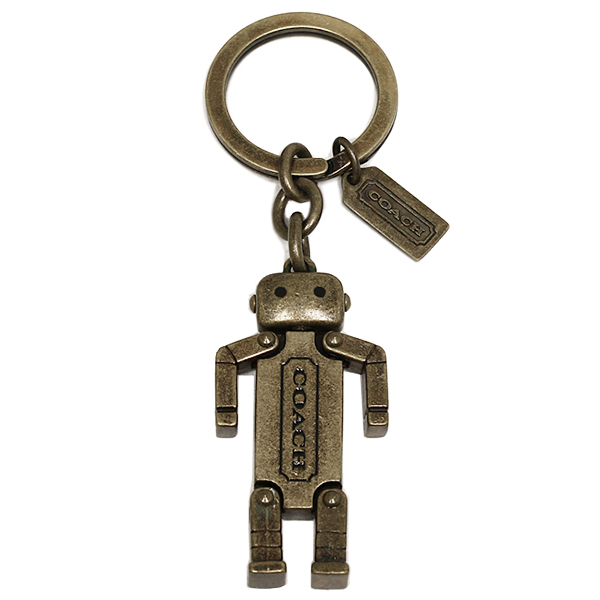 画像: 【COACH】コーチ ロボット モチーフ キーフォブ キーホルダー アンティーク ゴールド（日本未発売）