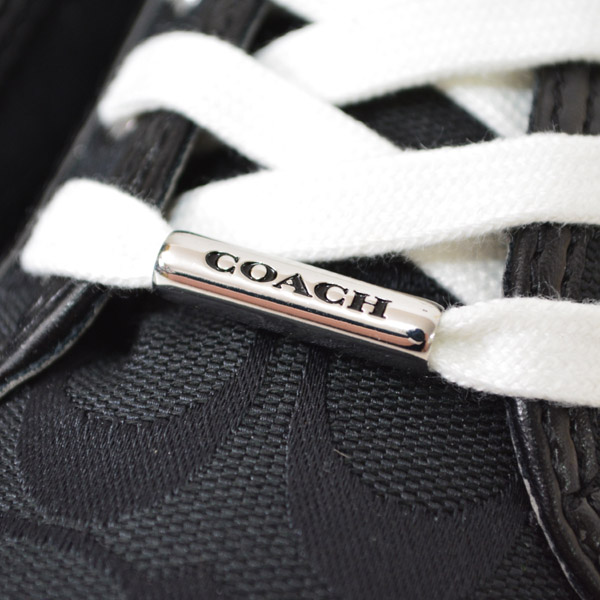 画像: 【COACH】コーチ シグネチャー スニーカー シューズ 靴 ブラック 23.5cm〔日本未発売〕