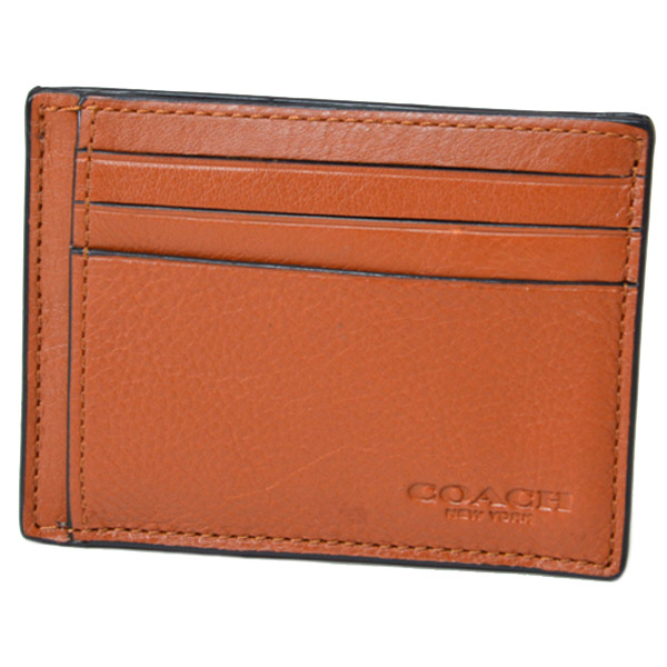 Coach コーチ メンズ スポーツ レザー スリム カードケース サドル 日本未発売 コーチ専門店 コチガル Coach コーチ メンズ スポーツ レザー スリム カードケース サドル 日本未発売 コーチ専門店 コチガル