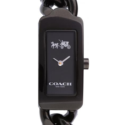 画像: 【COACH】コーチ ハングタグ レディース 腕時計 ブラック〔日本未発売〕