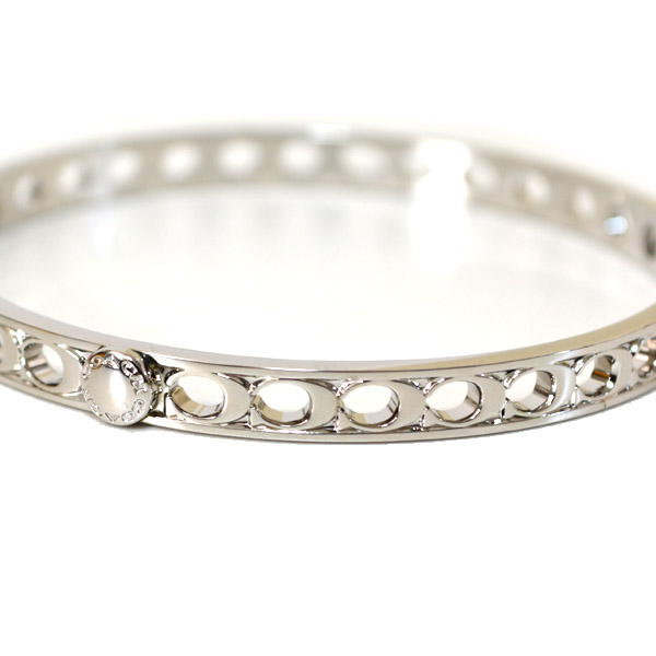 画像: 【COACH】コーチ シグネチャー ブレスレット バングル シルバー（日本未発売）