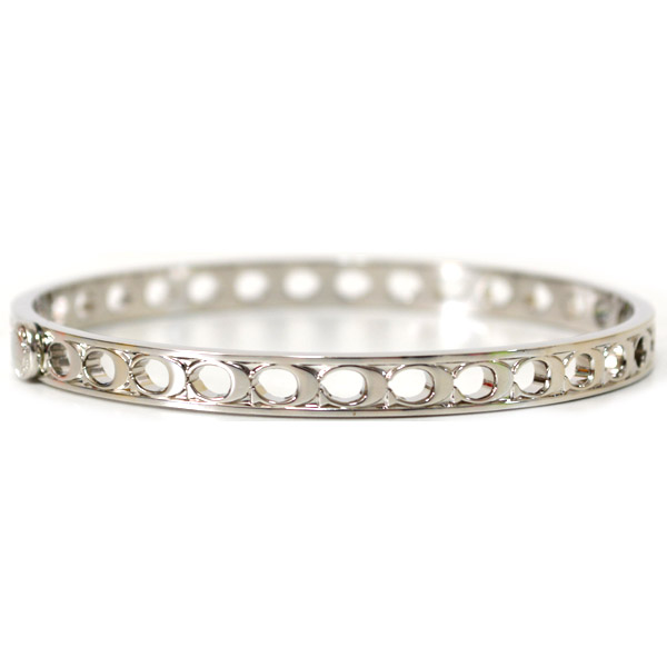 画像: 【COACH】コーチ シグネチャー ブレスレット バングル シルバー（日本未発売）