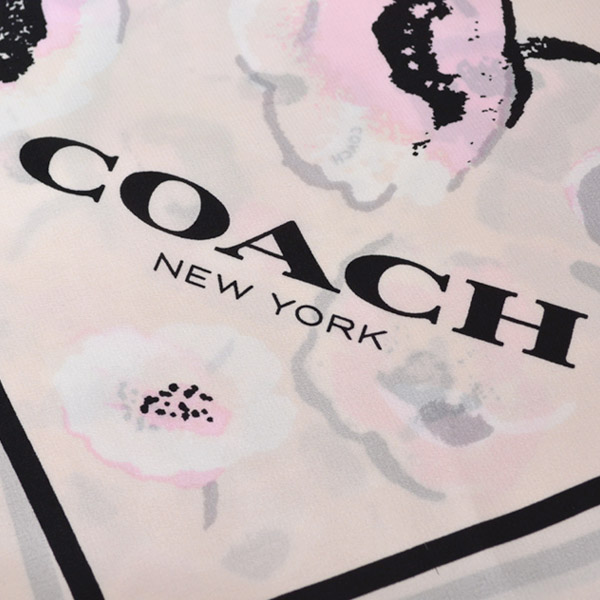 画像: 【COACH】コーチ ワイルド フラワー シルク スカーフ ストール アイボリーマルチ（日本未発売）