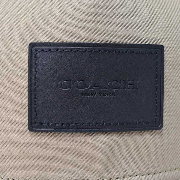 画像: 【COACH】コーチ ジャガード レザー キャップ 帽子 フォグ〔日本未発売〕