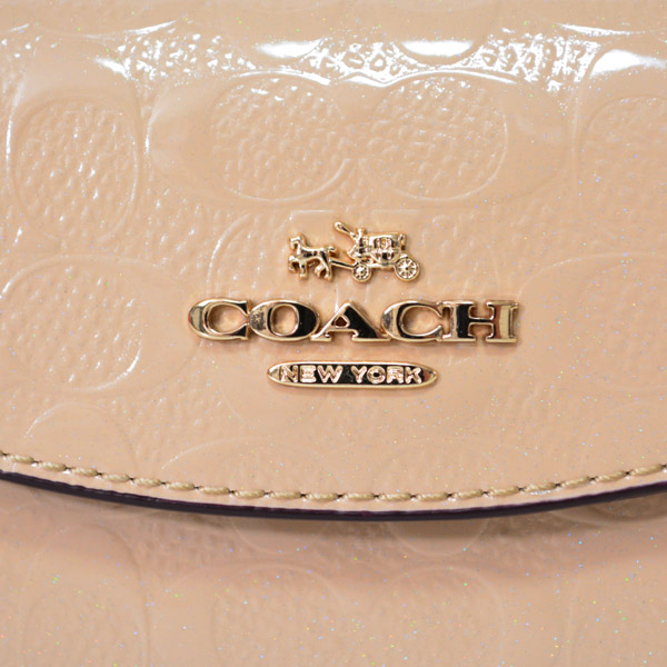 画像: 【COACH】コーチ パテント エンボスド レザー 6連 キーケース プラチナ（日本未発売）