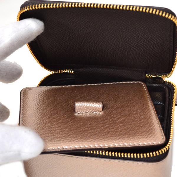 COACH】コーチ レザー スクエア ファスナー ポーチ 小物入れ