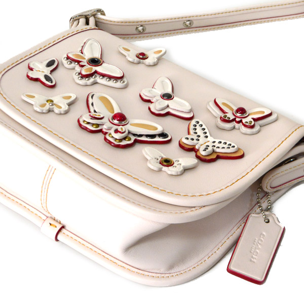 COACH】コーチ バタフライ リベット カーフ レザー オール オーバ 