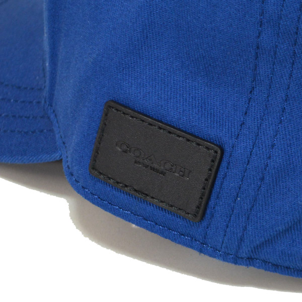 画像: 【COACH】コーチ ジャガード ワンポイント ロゴ キャップ 帽子 ブライトブルー〔日本未発売〕