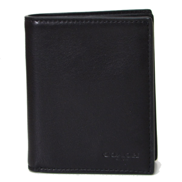 Coach コーチ メンズ レザー スリム 二つ折り財布 ブラック 日本未発売 コーチ専門店 コチガル