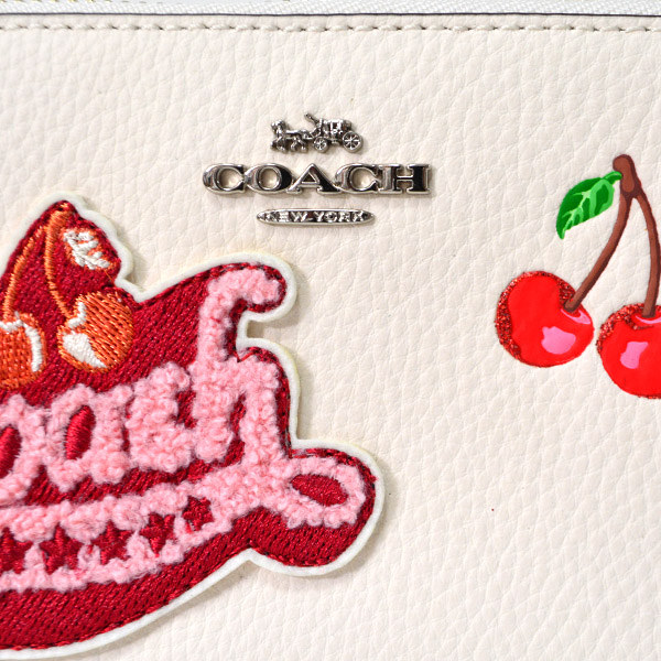 画像: 【COACH】コーチ パプェ パッチワーク ワッペン 刺繍 レザー アコーディオン ジップ 長財布 チャークマルチ（日本未発売）