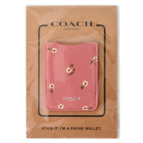 COACH】コーチ レザー フローラル 花柄 プリント フォン ウォレット