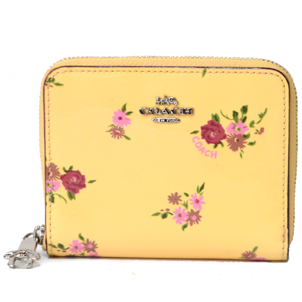 COACH】コーチ パテント フローラル プリント ミディアム コンチネンタル ジップ 財布 バニラマルチ〔日本未発売〕 30183 コーチ 専門店「コチガル」