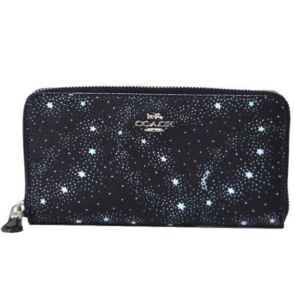 COACH】コーチ コーティング レザー 星柄 スター プリント