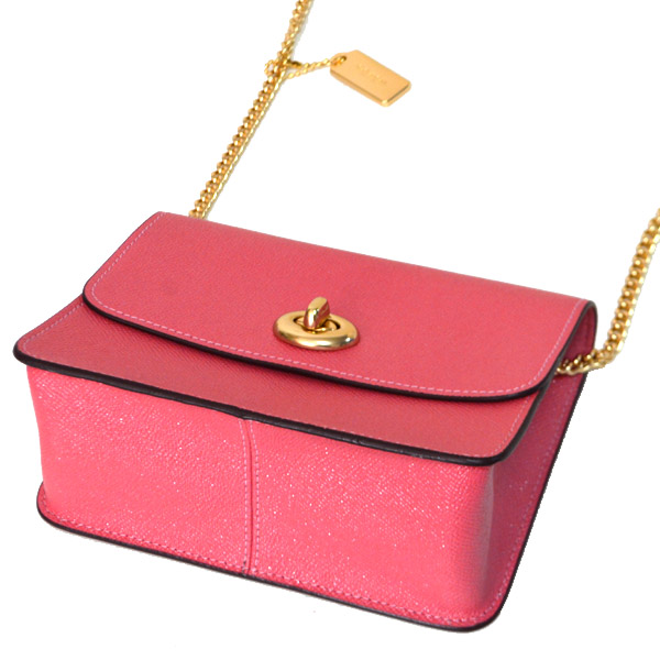 COACH】コーチ バワリー カーフ ラメ レザー チェーン