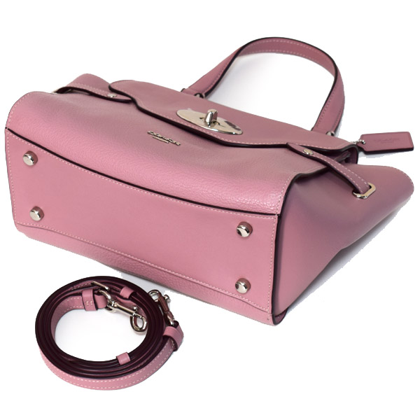 COACH】コーチ ブレイク フラップ ペブルレザー ターンロック