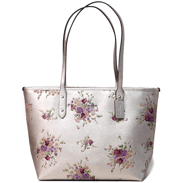 Coach コーチ コーティングキャンバス レザー 花柄 フラワー フローラル プリント ラメ メタリック ジップ ラージ トート バッグ プラチナムマルチ 日本未発売 3 コーチ専門店 コチガル Coach コーチ コーティングキャンバス レザー 花柄 フラワー フローラル プリント ラメ メタリック ジップ ラージ トート バッグ プラチナムマルチ 日本未発売 3 コーチ専門店 コチガル