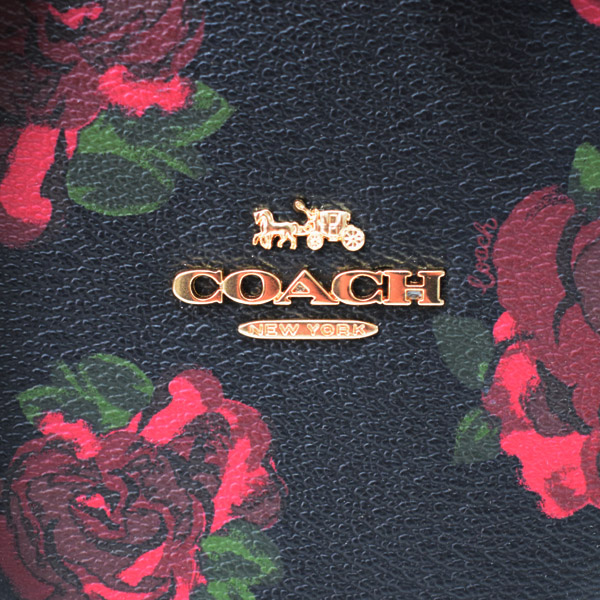 COACHコーチ コーティングキャンバス レザー ジャンボ フローラル