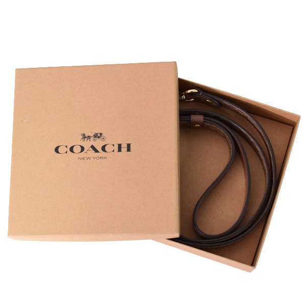 画像: 【COACH】コーチ コーティングキャンバス レザー シグネチャー ラージ ペット リーシュ リード（犬のリード）（専用BOX付き）カーキ×サドル〔日本未発売〕