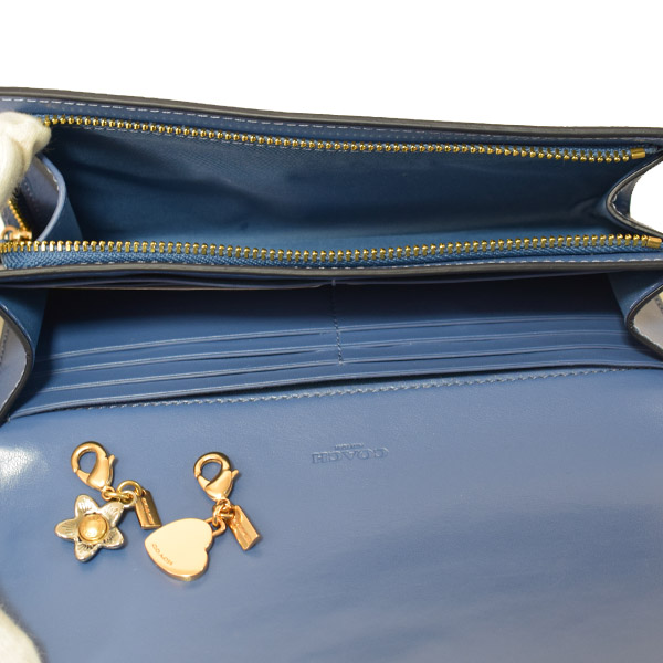 COACH】コーチ コーティングキャンパス スムースレザー ピオニー