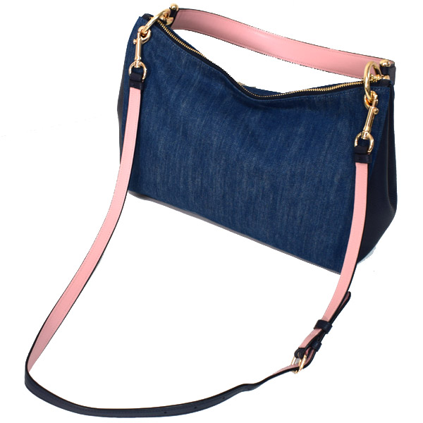 COACH】コーチ デニム ペブルレザー ミア ワンハンドル 2way