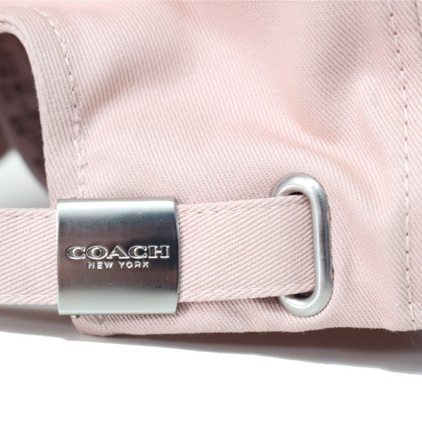 画像: 【COACH】コーチ コットン ヴァーシティー C パッチ ワンポイント ロゴ キャップ 帽子 カーネーション〔日本未発売〕