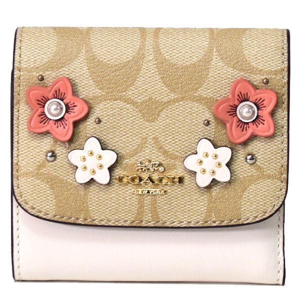 ❤︎新品・未使用❤︎　COACH コーチ 三つ折り財布 シグネチャー 花柄