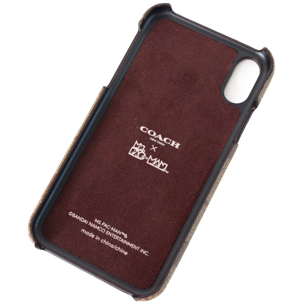 画像: 【COACH】コーチ コーティングキャンバス シグネチャー ミズ・パックマン iPhoneXR（iPhone10R）専用 ケース カーキ×イエロー〔日本未発売〕