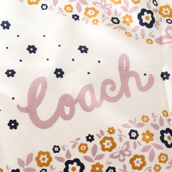 COACH】コーチ シルク フローラル 花柄 フラワー ロゴ ドット 蝶