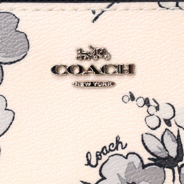 画像: 【COACH】コーチ コーティングキャンバス フェアリーテイル フローラル 花柄 フラワー プリント スモール ジップ アラウンド 二つ折り 財布 チャークマルチ〔日本未発売〕