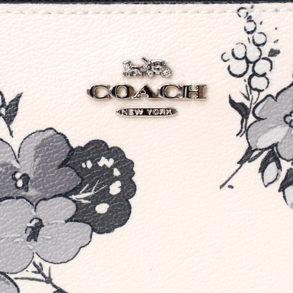 画像: 【COACH】コーチ コーティングキャンバス フェアリーテイル フローラル 花柄 フラワー プリント アコーディオン ジップ 長財布 チャークマルチ（日本未発売）