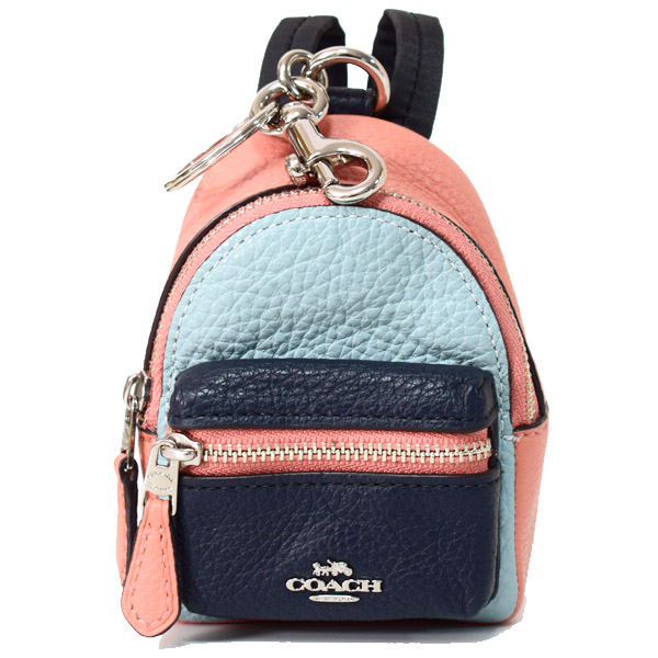 COACH コーチ　カラーブロック　バッグチャーム　ミニバックパック