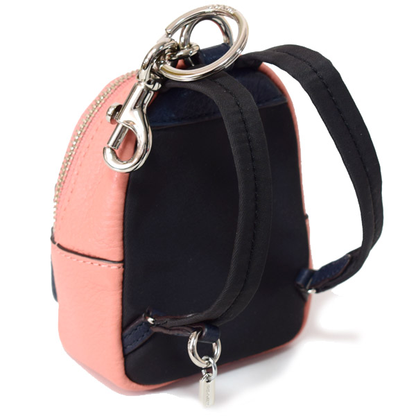 COACH】コーチ ペブルレザー カラーブロック リュックサック モチーフ