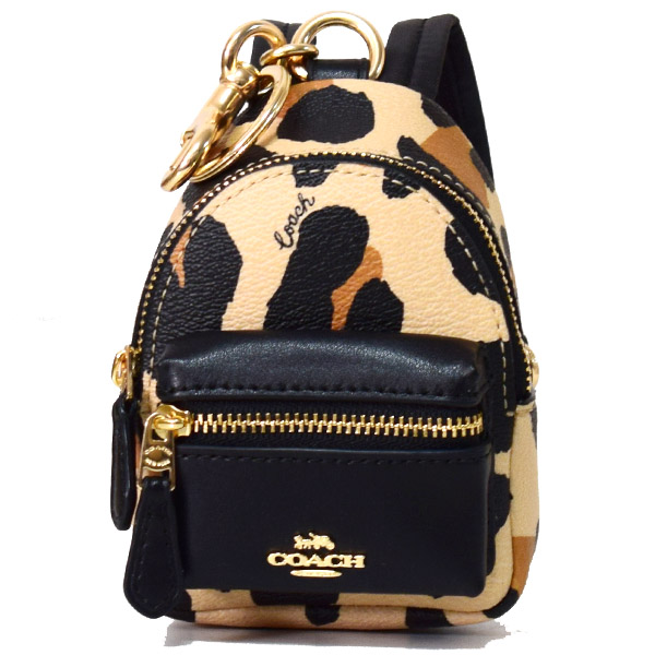 希少 COACH レオパード ヒョウ柄 ミニリュック バックパック 上品