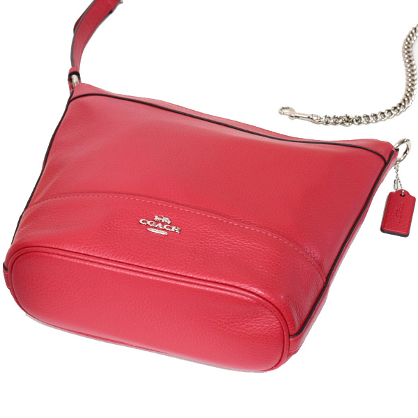 画像: 【COACH】コーチ ペブルレザー スモール パクストン ダッフル 2WAY クロスボディ ショルダーバッグ ブライトカーディナル（日本未発売）