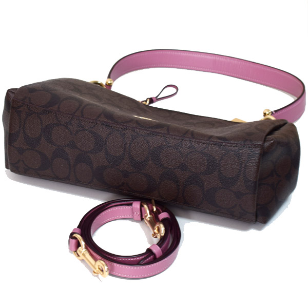COACH - 【美品】COACH レザー キャンバス シグネチャー