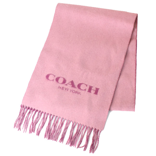 COACH】コーチ ウール カシミア マフラー ピンクペタル（日本未発売