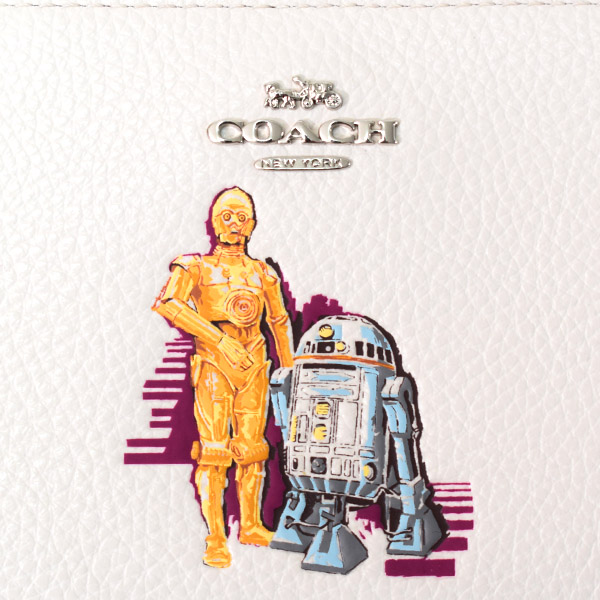 画像: 【COACH】コーチ ペブルレザー スターウォーズ コラボ C-3PO アンド R2-D2 アコーディオン ジップ 長財布 チャークマルチ（日本未発売）