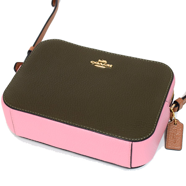 COACH】コーチ ぺブルレザー カラーブロック ミニ カメラバッグ クロス